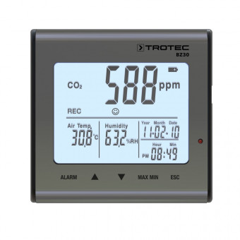 Логгер Trotec BZ30 температуры, влажности и углекислого газа (CO₂) Логгер Trotec BZ30 температуры, влажности и углекислого газа (CO₂)